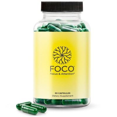 Think FOCO Capsules (13+) Natural Focus Supplement for Teens & Adults - Brain Nootropic for Concentration, Memory, & Cognitive Enhancement Vitamins