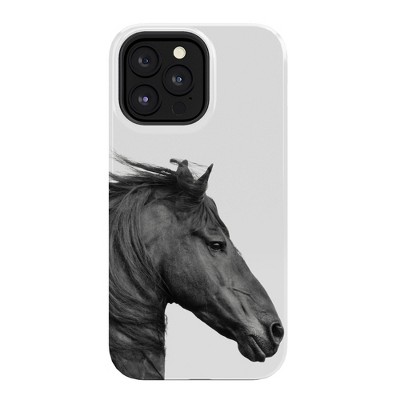Eye Poetry Photography Wild Horse Photography in Black and White Tough Tough iPhone 15 Case - Society6