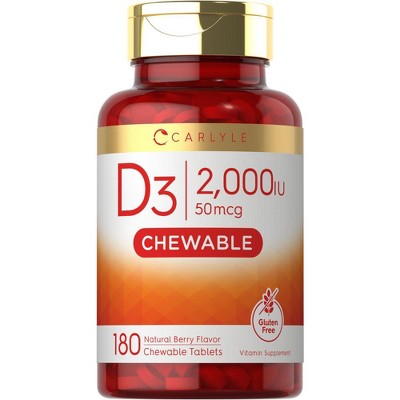 Carlyle Vitamin D3 2000 IU (50mcg) | 180 Chewable Tablets