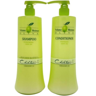 Chihtsai Volume Moisture Olive Shampoo (34 oz) & Moisture Olive Conditioner (34 oz) | Moisturize and Hydrate | - DUO SET