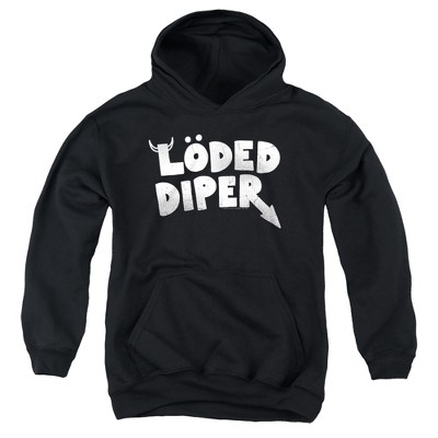 Boys’ Diary Of A Wimpy Kid Loded Diper Distressed Logo Hooded Sweatshirt
