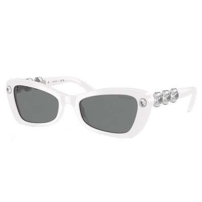 Swarovski SK 6033 105087 Womens Irregular Sunglasses White 54mm