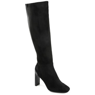Journee Collection Women's Elisabeth Block Heel Knee High Boots