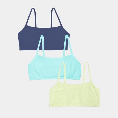 Fruit of the Loom Women's Spaghetti Strap Cotton Sports Bra 3-Pack