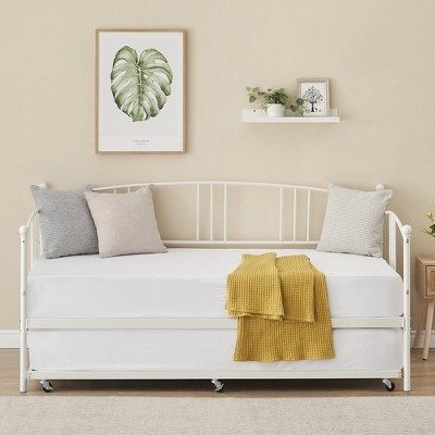 Garvee Twin Metal Daybed and Trundle, Sofa Bed - Room & Joy