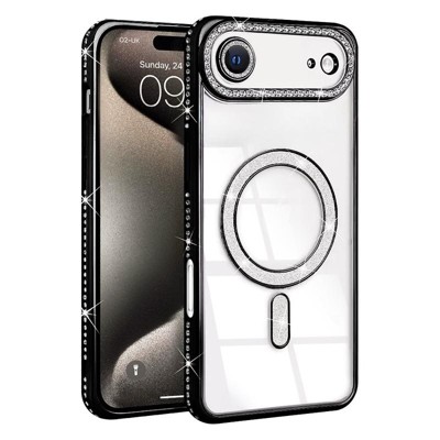 Entronix [Magnetic] Case Compatible with iPhone 17 Air - [Clear Back] Luxury Diamonds