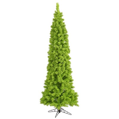 Vickerman Flocked Lime Pencil Fir Artificial Christmas Tree Unlit