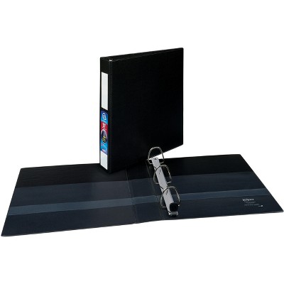 Avery Heavy-Duty Binder, 1-1/2" One Touch Rings, 400-Sheet Capacity, Label Holder, DuraHinge, Black (79991)