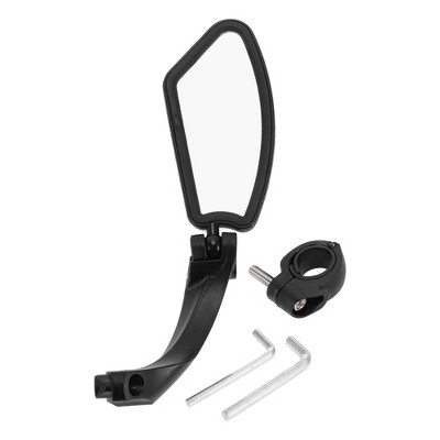 Bike Rearview Mirror 11.2x4.5cm Adjustable | Front Left Handlebar Bike Mirror Black with Mounting Accessories for Bicycle Mountain Road Bike 1 Set