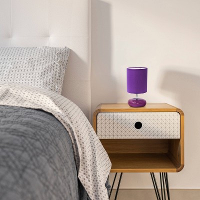 Simple Designs 10.24" Stonies Small Stone Look Table Bedside Lamp (Includes LED Light Bulb)