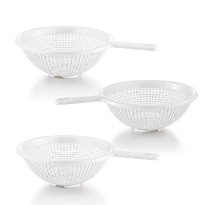 YBM Home 8.5 Inch Deep Plastic Colander (31-1129), Pack of 3
