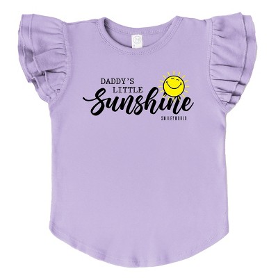 The Juniper Shop SmileyWorld Daddy's Little Sunshine Flutter Sleeve Tee