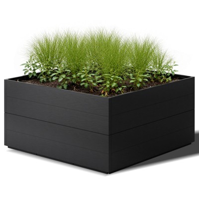 FONTOI Rectangle Planter Beds for Plants, Vegetables, and Flowers, Planter Box, Black, 47.24"*23.64"*47.24"