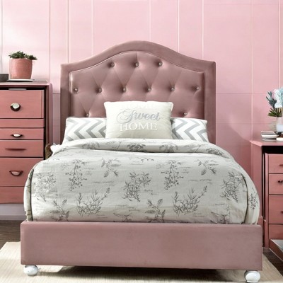 Twin Size Upholstered Platform Bed with Headboard for Bedroom