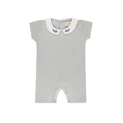 Ely's & Co. - Baby Romper - Organic Cotton Embroidered Collar Collection