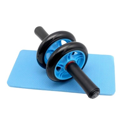 Lexi Home Stack Synergy Abdominal Exercise Double Wheel Roller with Knee Pad