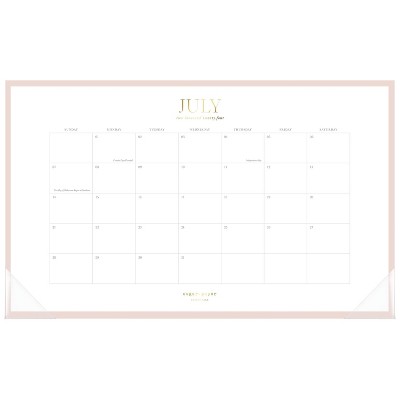 Sugar Paper Essentials 2024-25 Monthly Desk Pad 17.75"x10.875" Pink: Desk Calendar & Planner for Adults, July-June