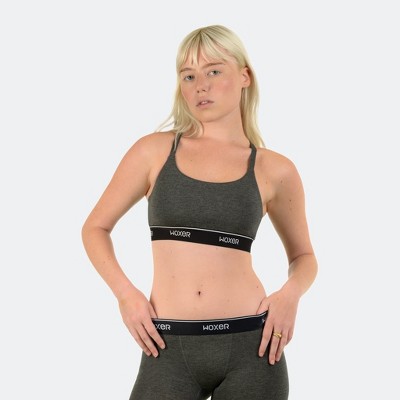 Woxer | Supportive, Ultra-Soft, Smooth & Lightweight | Women's Icon Bralette Charcoal Heather 3XL