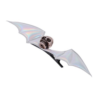 Unique Bargains Women's Halloween Bat Wing Skull Hair Clip 1 Pc