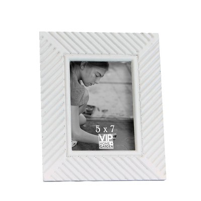 VIP Wood 10.75 in. White 5x7 Photo Frame