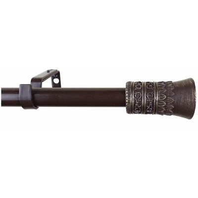Urbanest 1-inch Diameter Tribale Adjustable Single Drapery Curtain Rod