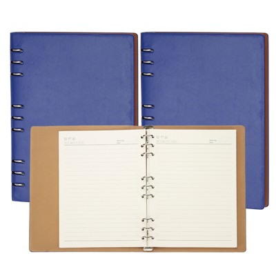 Unique Bargains Refillable PU Leather 6 Ring Hardcover Durable Notebook 2 Pcs
