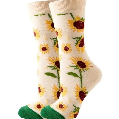 Sunflower Socks from the Sock Panda (Women's Sizes, Adult Medium)
