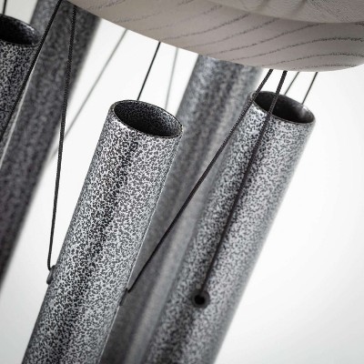 Woodstock Windchimes Chimes of Bali Antique Silver, Wind Chimes For Outside, Wind Chimes For Garden, Patio, and Outdoor Decor, 25"L