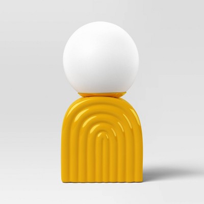 Mini Glass Orb Shade with Ceramic Base Novelty Table Lamp - Room Essentials™