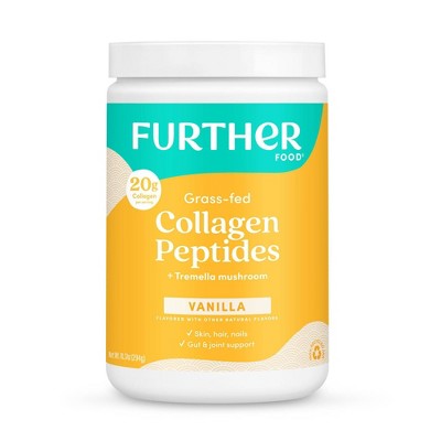 Further Food Collagen Peptides Powder + Beauty Mushroom - Vanilla - 10.37oz
