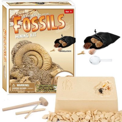 JuzToys Fossils DIG Kit, Dinosaur Digging Kids Activities, Educational STEM Toys Playset