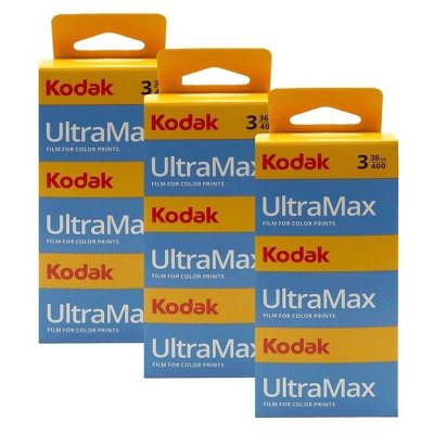 3x Kodak UltraMa Unit 400 Color Negative Film (35mm, 36 Exposures) - 3 films per pack - 3 Units