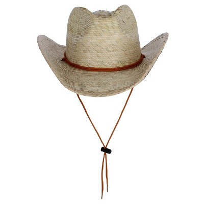 CTM Unisex Cabo Straw Cowboy Hat with Shapeable Brim