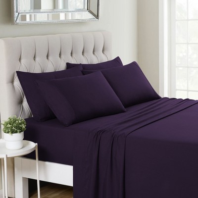 Split King 7 Piece Sheet Set, Deluxe Ultra Soft 1500 Series, Double Brushed Microfiber by Sweet Home Collection®