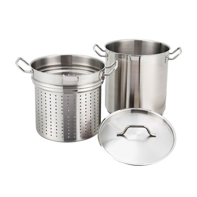Winco Steamer/Pasta Cooker, Stainless Steel, 20 Quart