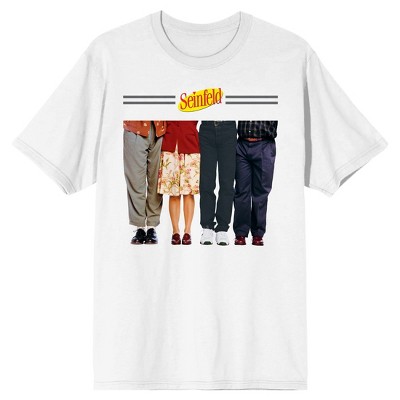 Seinfeld Character Legs with Logo Men's White Graphic Tee