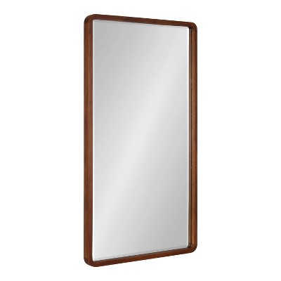 Kate and Laurel McLean Wood Radius Rectangle Wall Mirror
