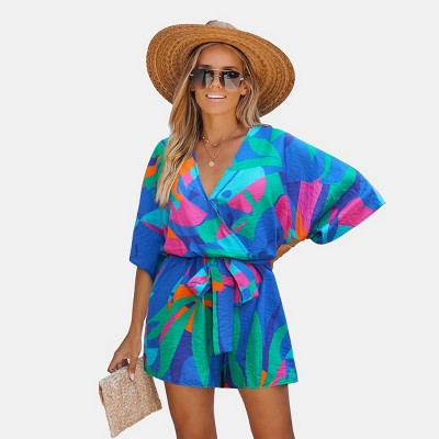 Women's Vibrant Abstract Print Romper - Cupshe