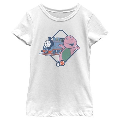 Girls Mattel Barney and Thomas Classic Friends T Shirt