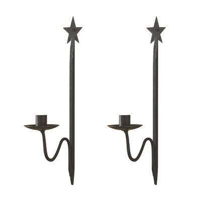 Park Designs 15.5" Black Star Sconce Set of 2