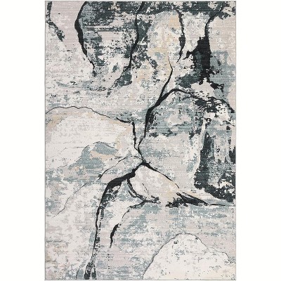 Machine Washable Runner Rug, Modern Abstract Non-Slip Hallway Carpet for Kitchen Bedroom, Thin Foldable Stain-Resistant Floor Mat