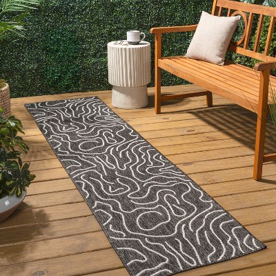JONATHAN Y Nolan Modern Coastal Organic Shapes Indoor/Outdoor Area Rug