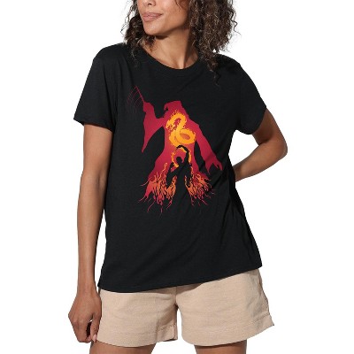 Harry Potter Fiery Dumbledore Vs. Voldemort Women's Loose T-Shirt