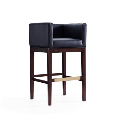 Kingsley Upholstered Beech Wood Barstool - Manhattan Comfort