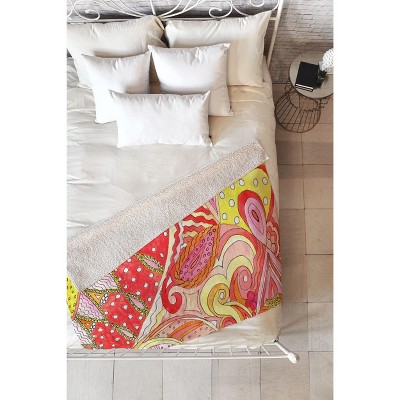 Rosie Brown Swirls Fleece Blanket - Deny Designs