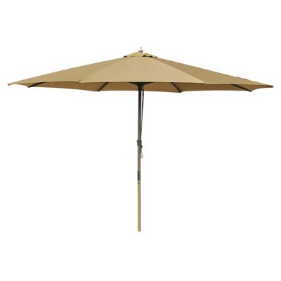Yescom 13FT Large Outdoor Patio Umbrella UV30+ Wood 8 Rib Pole for Table Beach Yard Garden Wedding Deck Cafe Pool yellow