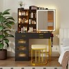 Vlsrka Vanity Desk with Mirror and LED RGB Lights - 2 of 3