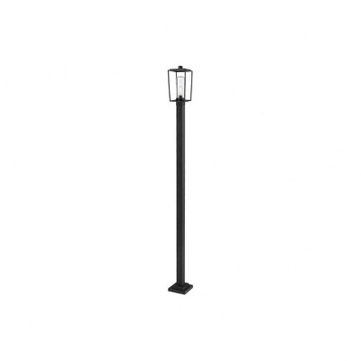 Sheridan 1-Light Outdoor Pier Mount Fixture - Black Glass, Dimmable, Wet Rated, 100W