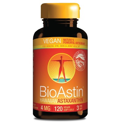 BioAstin Vegan Hawaiian Astaxanthin - Support Immune & Joint Health - Non-GMO & Farm-Direct - 4 mg, 120 Softgels