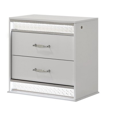 Glam Modern Style 2-Drawer Night stand Made with Wood in White same asG150108644 (NJ inventory)